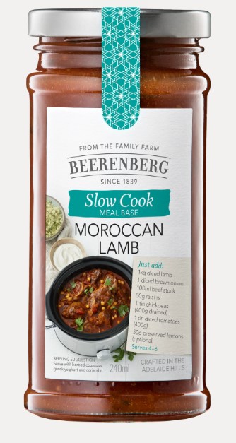 Beerenberg Moroccan lamb Slow Cook Sauce