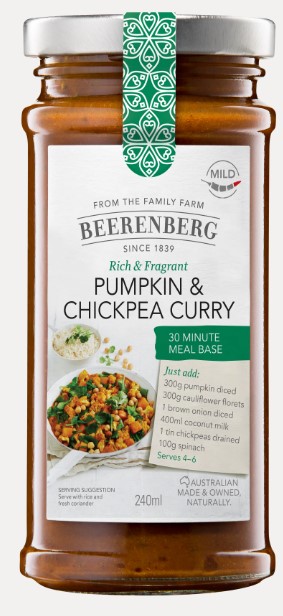 Beerenberg Pumpkin & Chickpea Curry