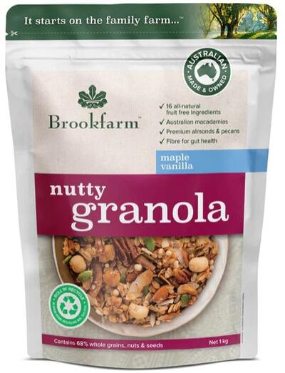Brookfarm Nutty Maple & Vanilla Granola 1kg