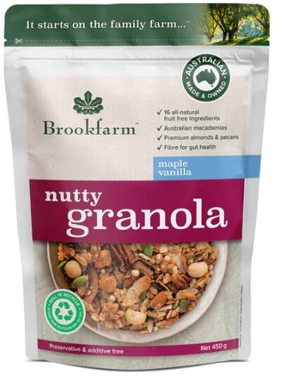 Brookfarm Nutty Maple & Vanilla Granola 450g