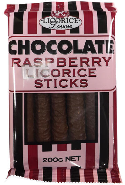 Licorice Lovers Chocolate Raspberry Licorice Sticks