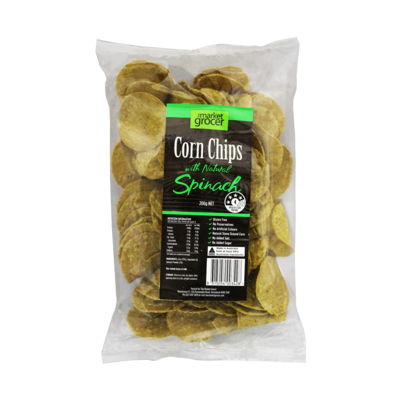 Corn Chips with Spinach