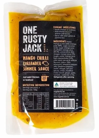 One Rusty Jack Mango Chilli & Coriander Simmer Sauce 