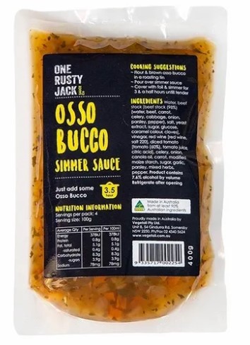 One Rusty Jack Osso Bucco Simmer Sauce 