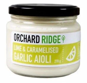 Orchard Ridge Lime & Caramelised Garlic Aioli 