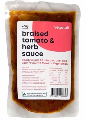 Vegetali Braised Tomato & Herb Sauce