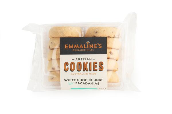 Emmalines White Chocolate & Macadamia Biscuits