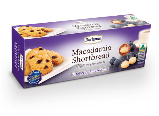 Borlands Blueberry Macadamia Shortbread