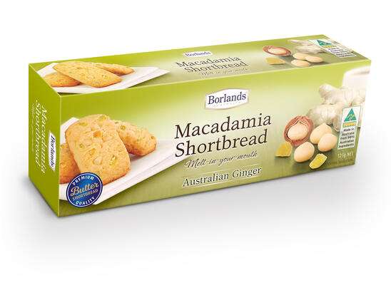 Borlands Ginger Macadamia Shortbread