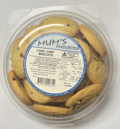 Mums Choc Chip Biscuits