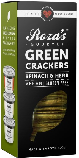 Rozas Green Spinach & Sesame Crackers 
